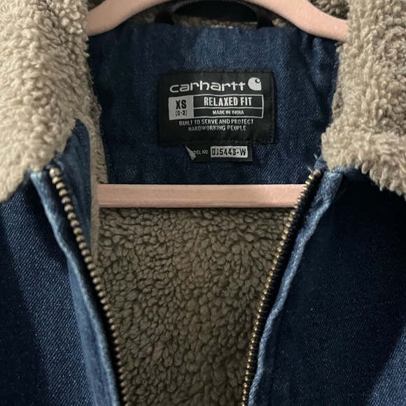 Carhartt Denim Sherpa Lined Jacket Womens - Picture 4 of 5